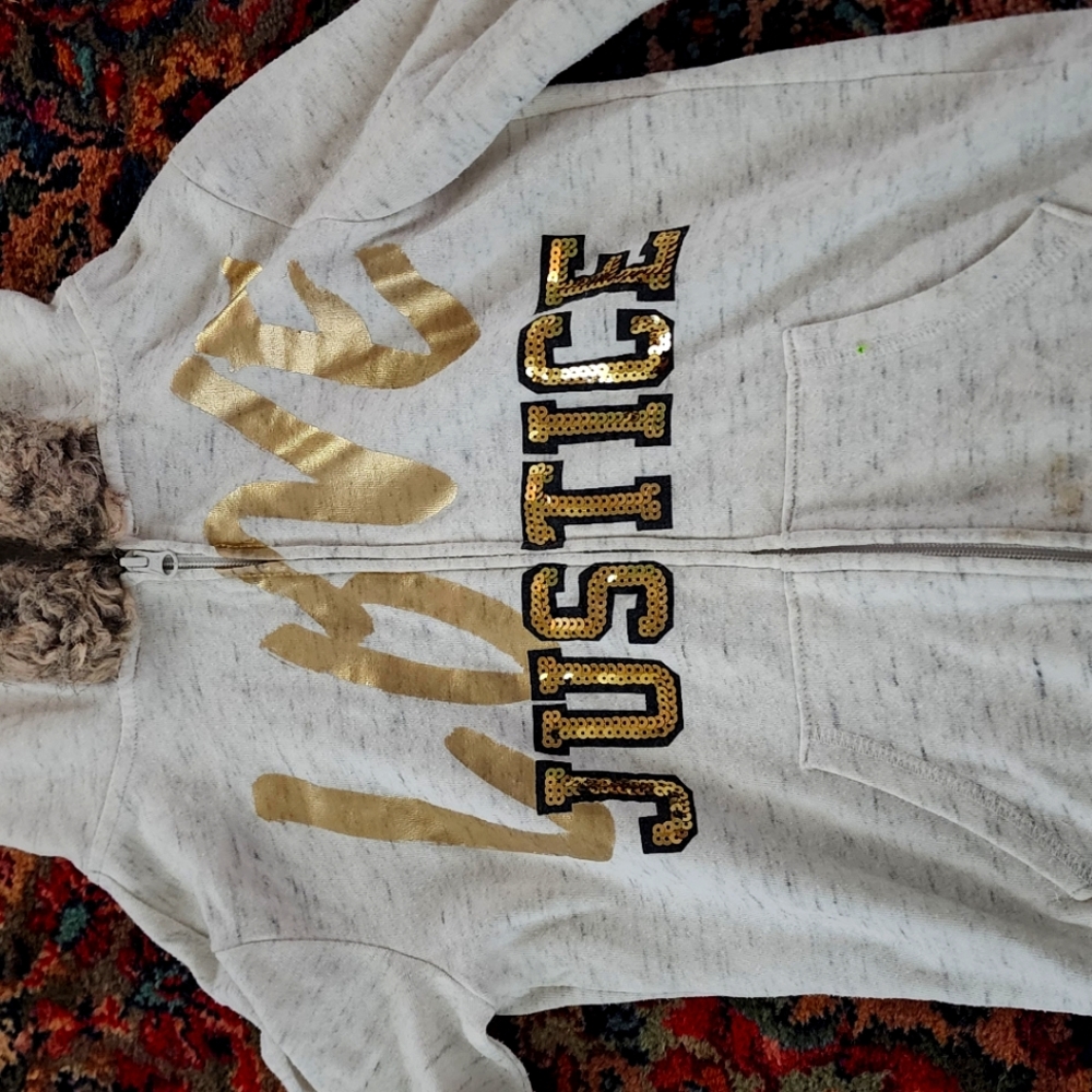 JUSTICE hoodie, zip up
